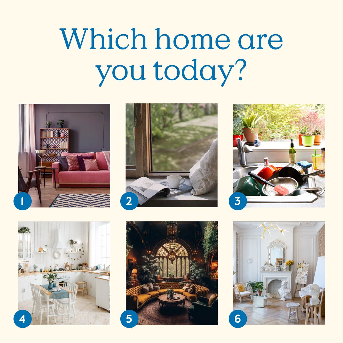 Which home matches your mood today? Share which one you're feeling in the comments. . . . . . #GroveCollaborative #GroveHome #InteriorDesign #HomeDecor #KitchenDecor #LivingRoomDesign