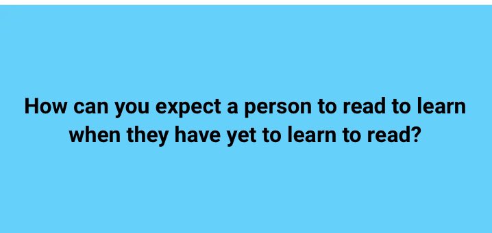 Twila22041363's tweet photo. #RightToReadManitoba
Iโve asked this question since 2008.
Comprehension must be taught in a variety of ways (not just from reading) so the illiterate and the functionally illiterate students gain knowledge.
OG works on comprehension. https://t.co/hnonIb7raj