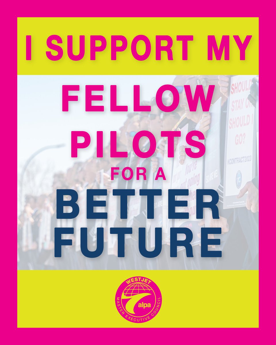 WestJetALPA's tweet photo. Today hundreds of pilots from WestJet and other North American airlines hit the pavement supporting @WestJet &amp; @FlySwoop pilots in their fight for a North American standard contract.
Visit https://t.co/4pdcotsjyR
#WestJetPilots #ALPAPilots #ShowUsAFuture #WeAreReady #Contract2023 https://t.co/f117Ugh55W