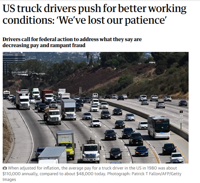 Michael Sainato on Twitter "Truck drivers are pushing for federal