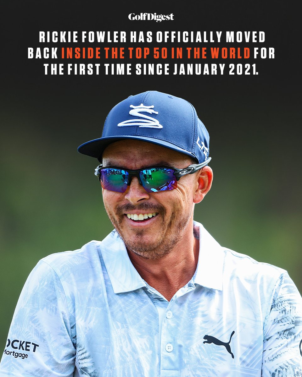 GolfDigest's tweet photo. Let's go, @RickieFowler! 📈

More details on Rickie's return to the world's top 50: https://t.co/toD4d5GY69 https://t.co/zKULgGFeMT