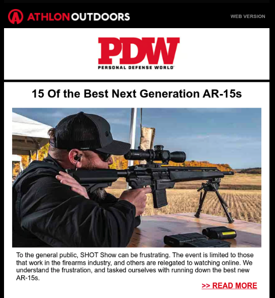 PDWdefense's tweet photo. Get in on the action! Sign up for our email newsletter to get all the inside scoop on the latest news and special offers! #SignUp #PersonalDefenseWorld #AthlonOutdoors #HomeDefense #SelfDefense

SIGN UP >> https://t.co/qJIrpJduCF https://t.co/pfafSgp2xQ