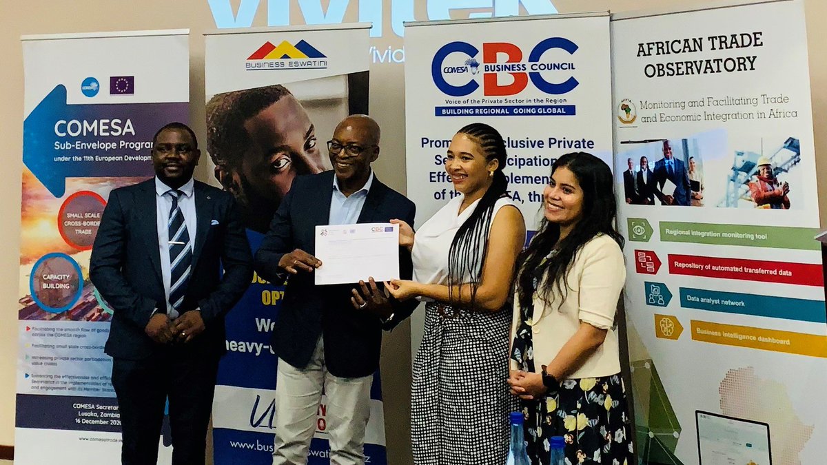 COMESABusiness's tweet image. We'd a most successful training workshop with the 🇸🇿Eswatini business community, on utilisation of ato.africa. The dashboard aims to empower #exportready businesses across #Africa to leverage competitive #trade opportunities emerging from the #AfCFTA. Next up ZW🇿🇼!