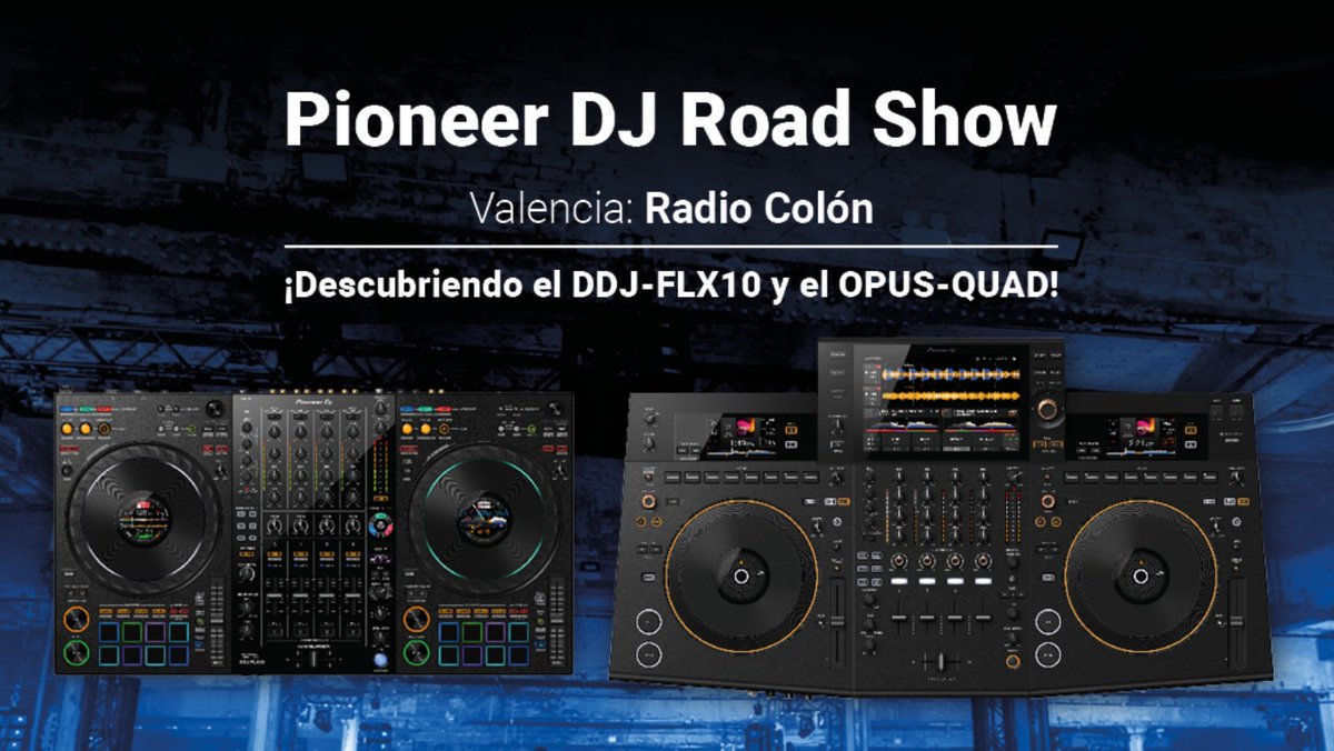 radiocolon's tweet photo. El próximo 17 de mayo a las 18:00h os esperamos en tienda para celebrar el PioneerDJ Road Show con la presencia de Kanedo. Registrate en 👉https://t.co/b9ZKaswCSA https://t.co/4JBdCQ9Wtm