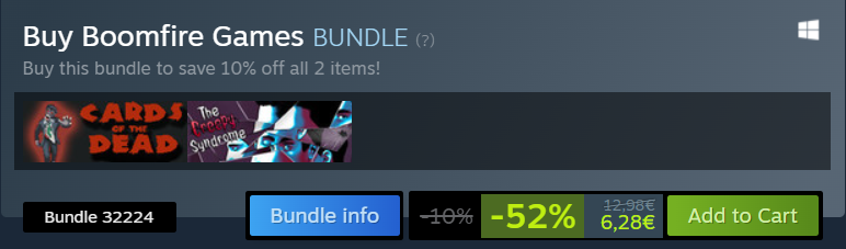 JanduSoft's tweet photo. 🗣️Remember🗣️
You can now get #TheCreepySyndrome and #CardsoftheDead in a special bundle of #horrorgames created by @BoomfireGames on #Steam!
A golden opportunity to get your hands on two great indie games!
#indiegame #indiedev #gamedev #horrorgame #cardgame https://t.co/aT5x3iydr5