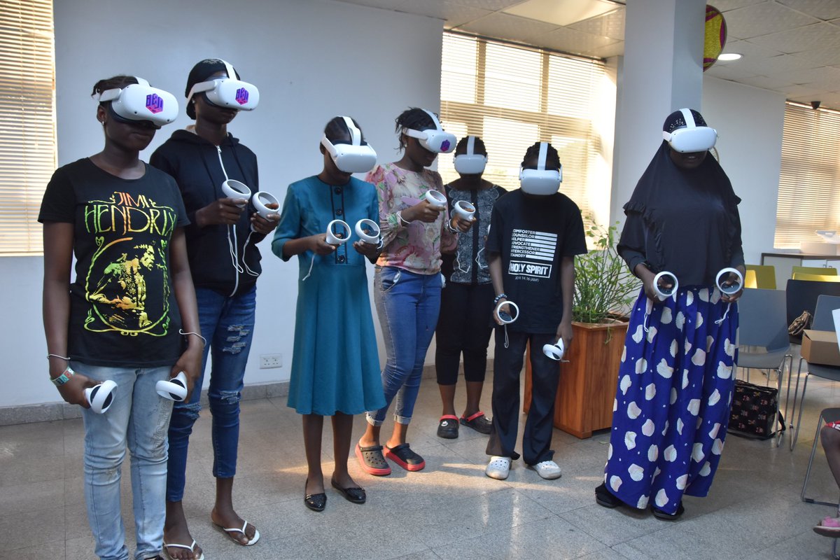Imisi3d's tweet photo. “My #Metaverse Design” #Bootcamp Girls - #Lagos NG cohort 🎊🎉
Orientation ✅
Personal VR headset ✅
Introduction to the #Europe cohort ✅
We’re super elated for this program and what it means for the participants.
@innoVationGirls
HNWeek!
#girlpower #xr #creationlab #free https://t.co/hHkXfvFoE6