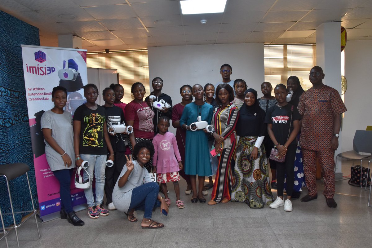 Imisi3d's tweet photo. “My #Metaverse Design” #Bootcamp Girls - #Lagos NG cohort 🎊🎉
Orientation ✅
Personal VR headset ✅
Introduction to the #Europe cohort ✅
We’re super elated for this program and what it means for the participants.
@innoVationGirls
HNWeek!
#girlpower #xr #creationlab #free https://t.co/hHkXfvFoE6
