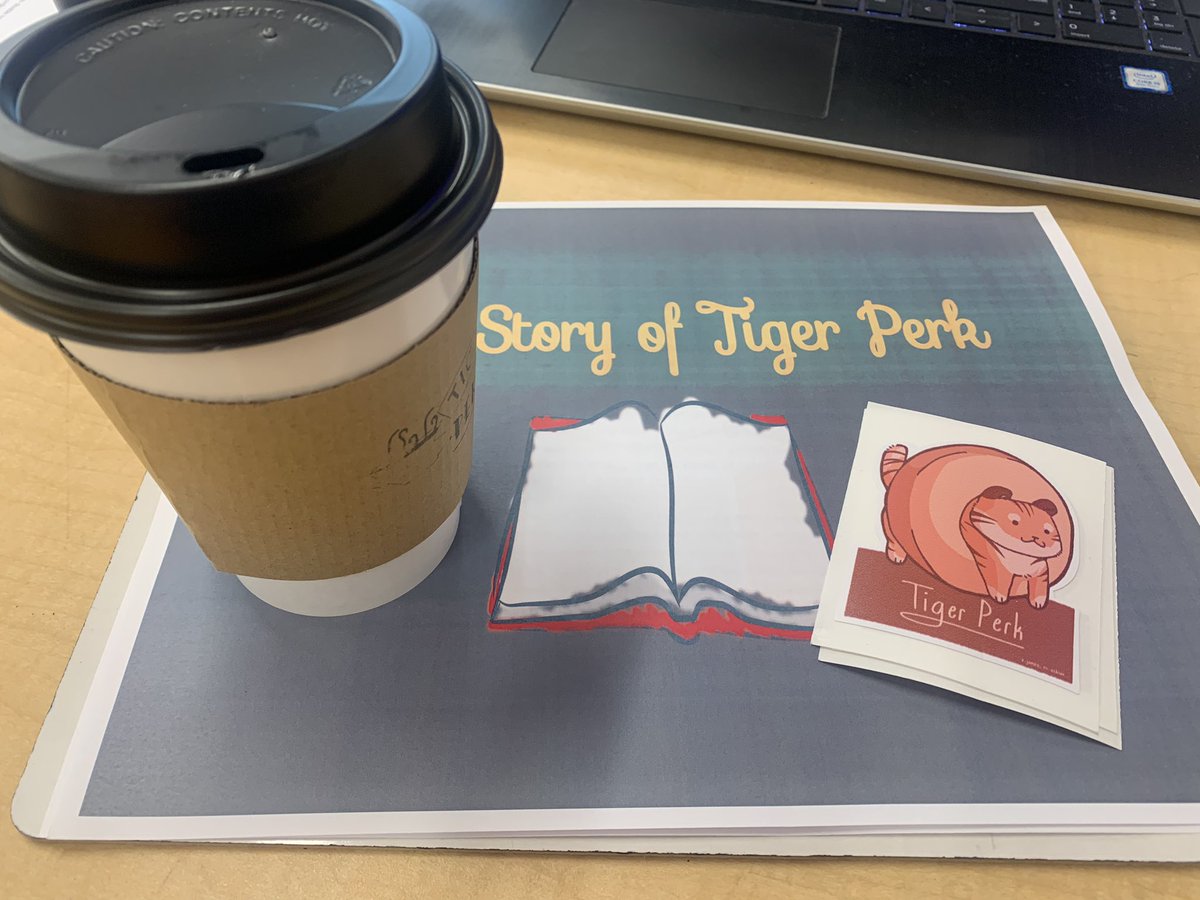 MissNanchoff's tweet photo. Thank you @tigerperkcafe for the pick me up this morning!! #CFWriteTheStory 🖤🧡 https://t.co/h0N0SbTH9e