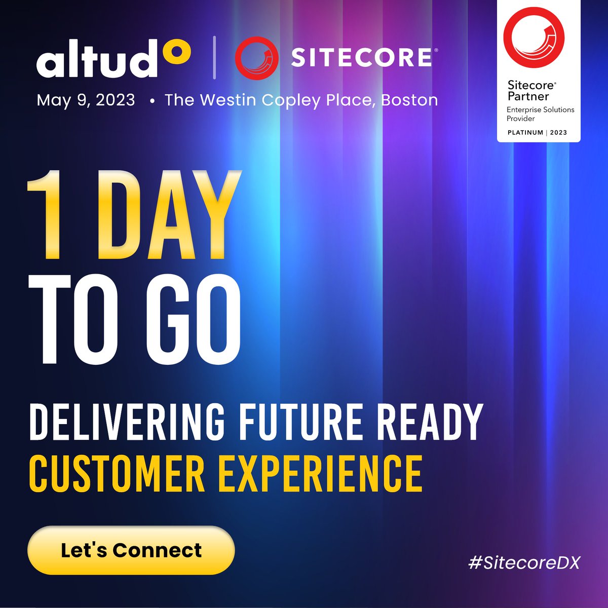 GoAltudo's tweet photo. Just 1 day to go for #SitecoreDX in Boston! Visit our booth to learn more about the true business value of a #composable approach using @Sitecore's #XMCloud. Register now: https://t.co/voLmqVupsM
#DigitalExperience #CX #MarTech #CloudCMS #SaaS #SitecorePartner #AltudoExperience https://t.co/Gaa0krSFW5