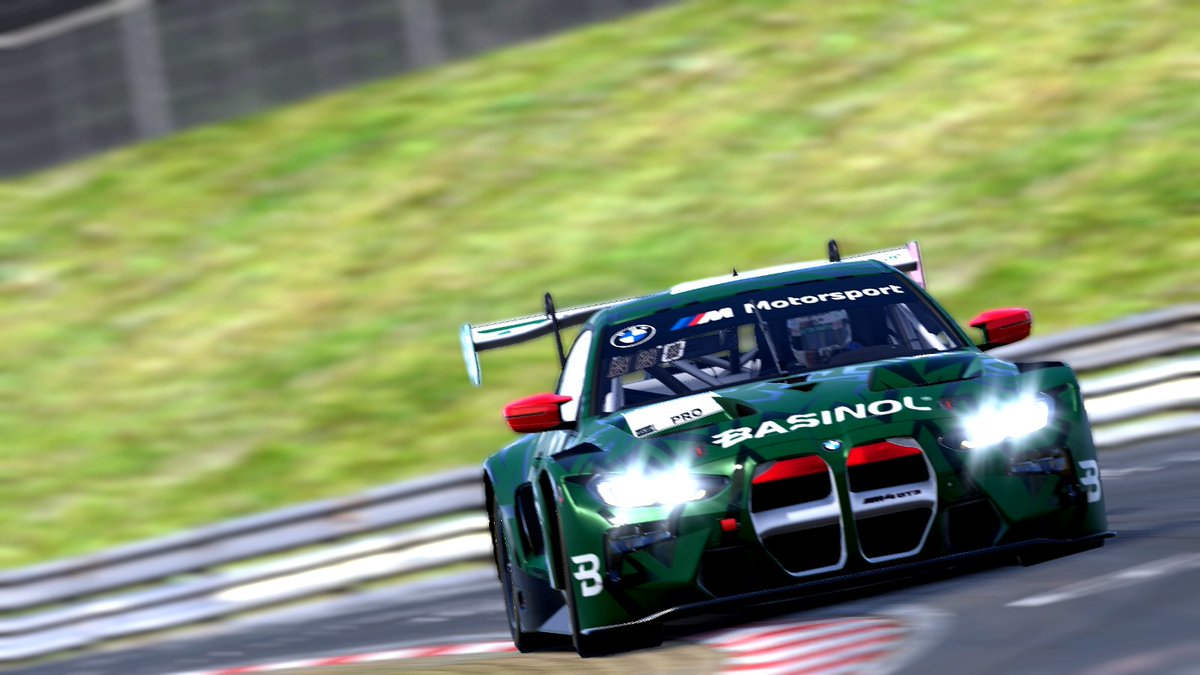 We're thrilled to announce our collaboration with BASINOL for the iRacing 24 Hours of Nürburgring!
As part of our efforts to come stronger in both the real and virtual track, we'll be racing in the GT3 class with a fully branded BASINOL car, powered by the best drivers from Geekz