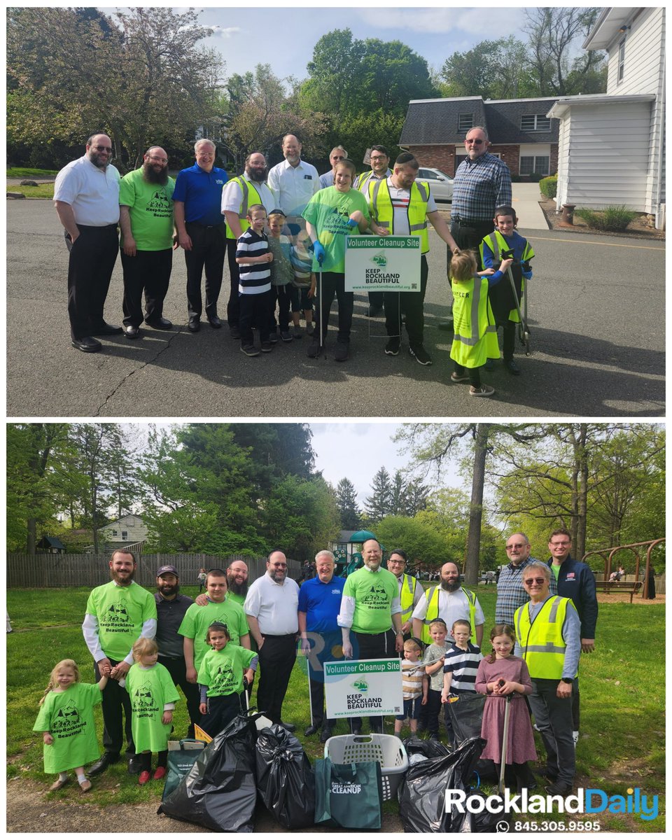 Rockland_Daily's tweet photo. Politicians and members of the community following an exhausting day of cleanup in Airmont under the “Keep Rockland Beautiful” initiative https://t.co/8tN4KxCfBY