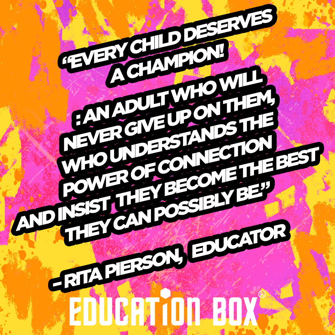 EducationBox's tweet photo. On this Teacher Appreciation Week, we think this is a very fitting quote for all those "champions" out there!
⭐️
🌟
#rightsofthechild #ritapierson #education #champion #power #teacherappreciationweek #teachersweek #teacherproblems #teacherslife #teachertribe #teachersrock https://t.co/UY29JFlPvJ