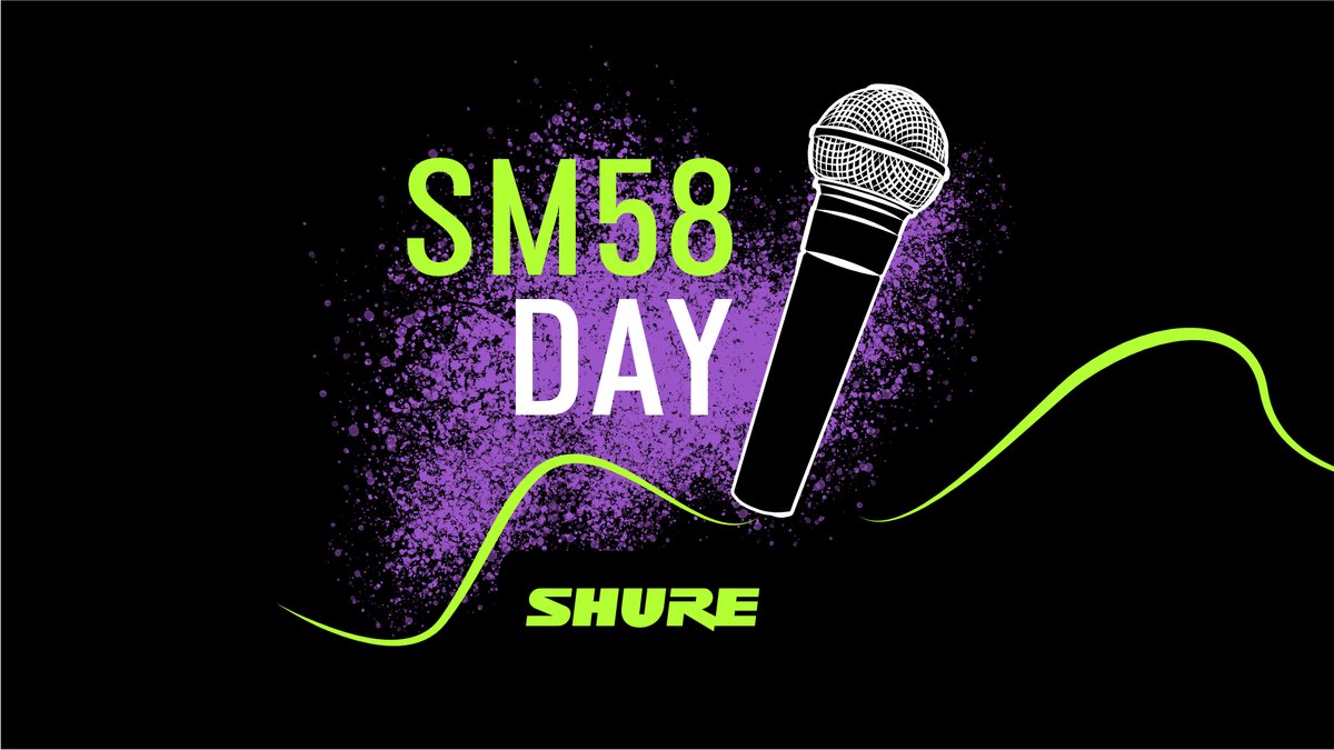 Happy #SM58Day today! SM58 – Why it’s a legend: Rugged, durable, and built for the road, the SM58 set the standard for microphones upon its release in 1966.
#IconicMic #Shure