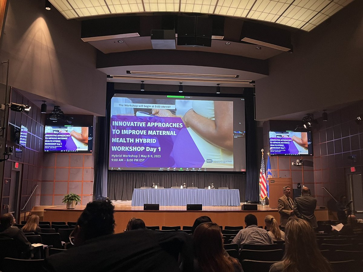 Waiting to start day one of the NHLBI  maternal health innovation conference. Bringing together clinicians, entrepreneurs, and payors to improve outcomes.