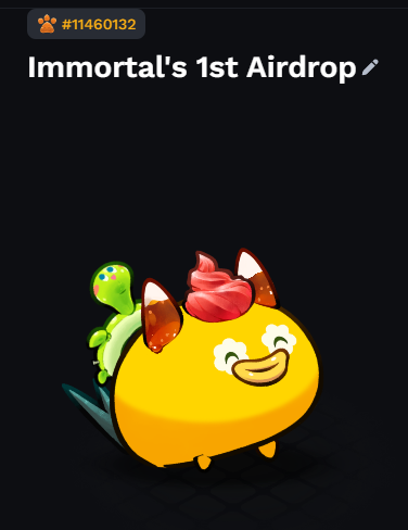Parodi_Daft's tweet photo. There is a new beauty on the squad!
Thanks @Immortal_Stoic and again, congratz for winning the #AxieLandDesign contest! 🥳🥳 https://t.co/X7hPtMTzf0