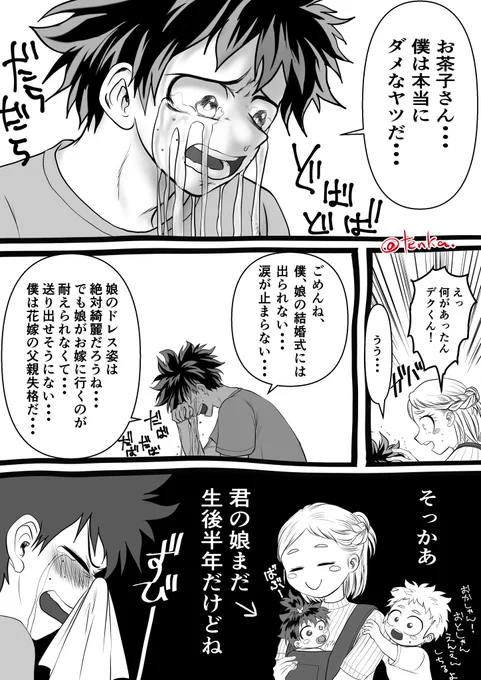 娘を嫁にやりたくない🥦の話
#デク茶
英訳つけてみました 