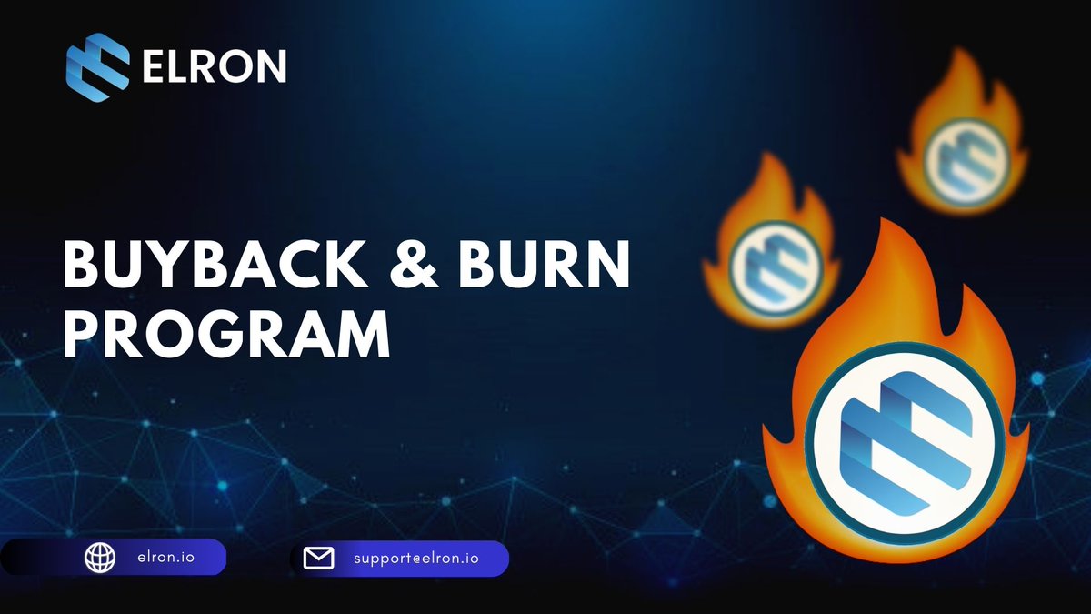 ElronOfficial's tweet photo. π Exciting news! We're launching a Buyback & Burn Program for #ElronToken! π₯
β
By buying back and burning tokens, we'll reduce the supply of #ELR in circulation, and increasing the value of each token.
π° Your #ELR holdings may be worth even more! π
#buyback #burn #crypto https://t.co/D4ls9gu9NO