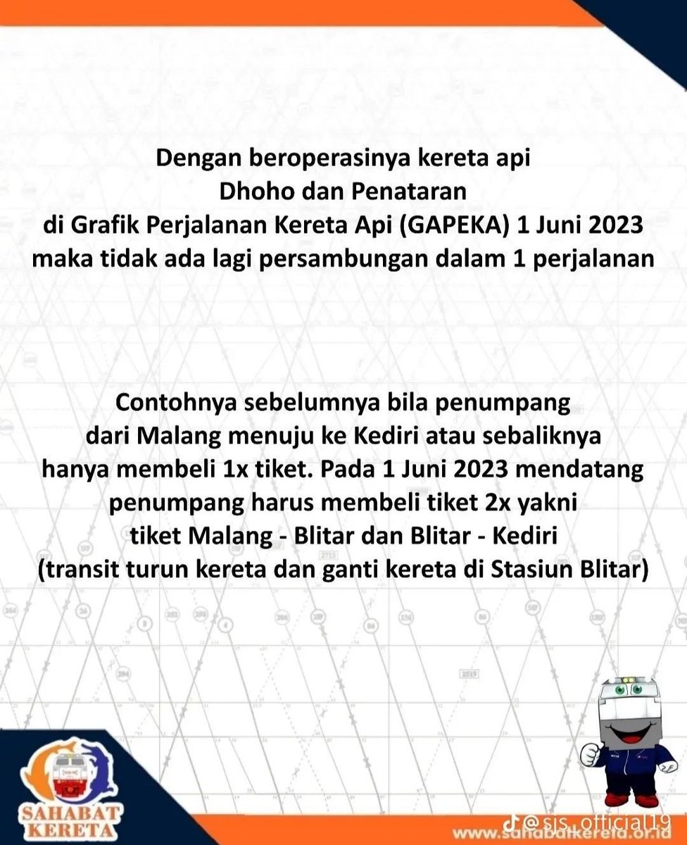 diksignstudio's tweet photo. min @KAI121 apakah ini benar? kalau benar kok tambah ribet sih... harus naik turun kereta, padahal udah bener yg dulu. Keretanya juga gak mungkin mindah loko di blitar buat balik arah kan? krn gak efisien juga https://t.co/YPt96wdDJU