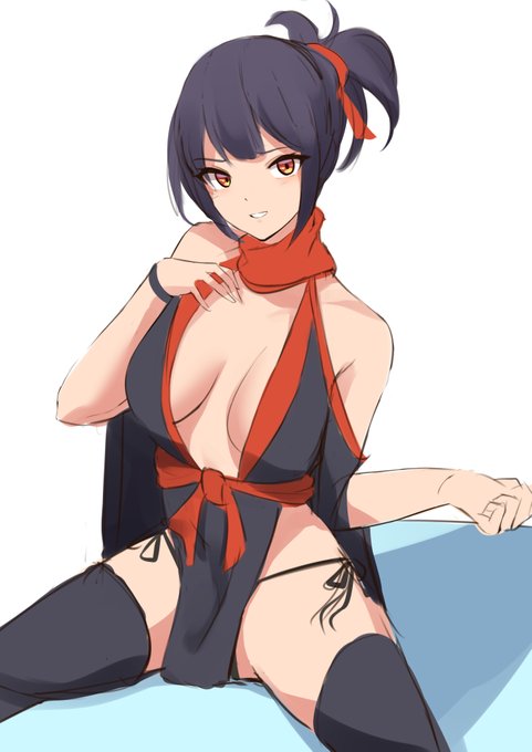 描こうと思ってる漫画の主人公くノ一ちゃんです 