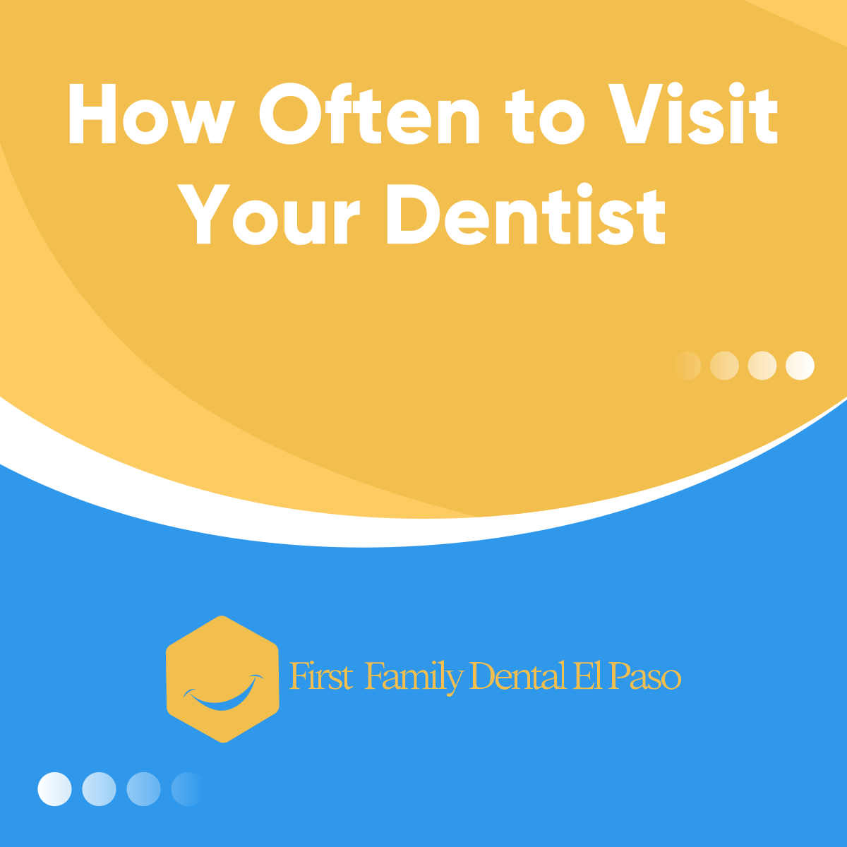 Put simply, the lower one's risk of dental issues, the longer one can go between check-ups. People with good oral health may only need to see a dentist once every 12 to 24 months, whereas those with more concerns will need to visit more frequently.

#DentistVisit #ElPasoTX