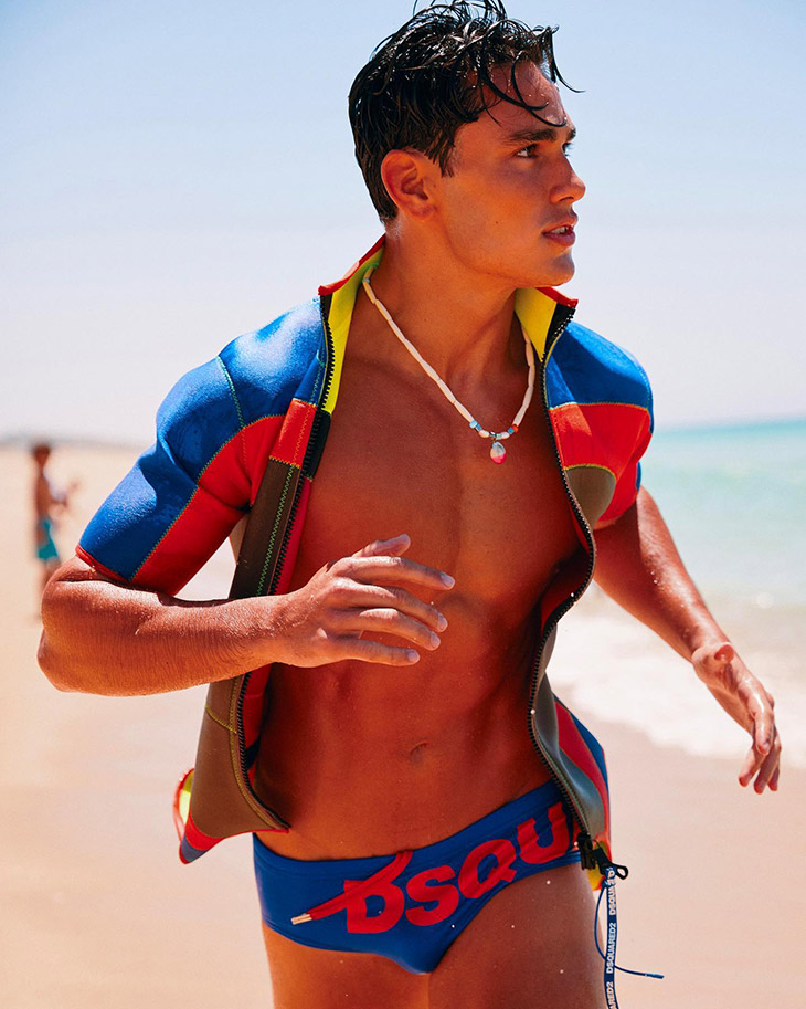 mmscene's tweet photo. Photographer #BartekSzmigulski captured #Dsquared2’s SS23 Beachwear campaign starring #GiorgioRamondetta, #CorradoMartini, #TylerAndre, and #LiliSumner: https://t.co/5yU9TtzAoe https://t.co/4fhACY34ez