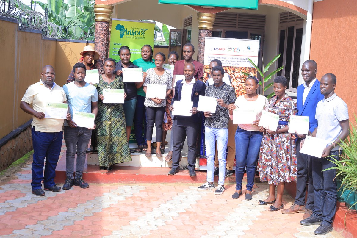 CIRD_Insects's tweet photo. Cird proudly trains the first cohort of USAID peer funded BSF farmer training #usaidug #bsf #faoug #bsf #uganda #climateaction https://t.co/6pCW7mILS9