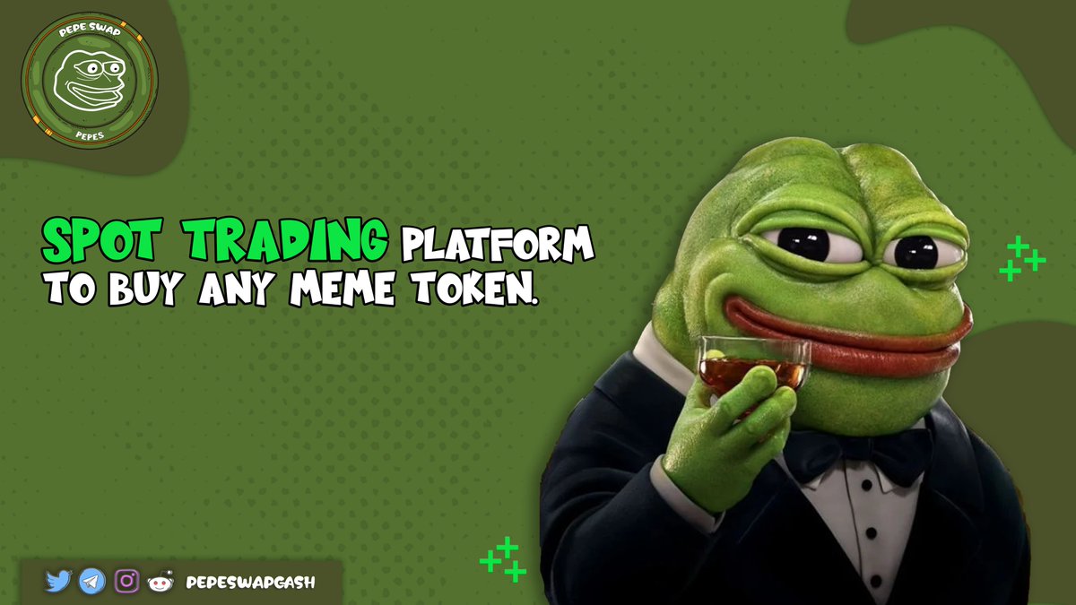 Yooo PepeSwap FAM GM  !! 🐸

🖥️DEX Coming SOON...⏰

Visit web: pepeswap.cash

#Pepeswap $PEPES #pepe #pepecoin #Pepechain #MemeCoinSeason #Wojak #MEMECONTEST #MemeDEX