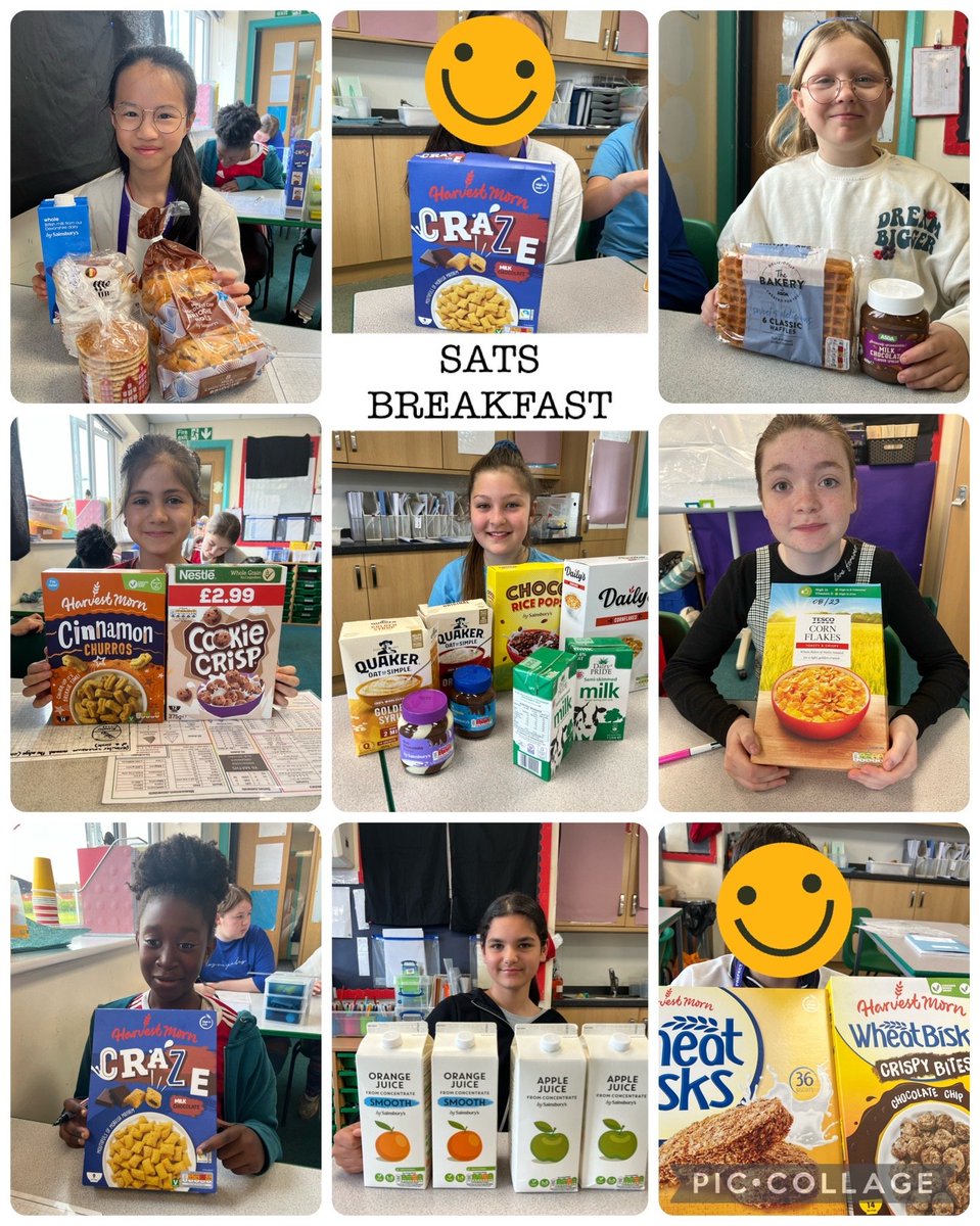 A reminder: SATS BREAKFAST at 8:30 on Tuesday - Friday morning next week. A great way to settle nerves and make memories during the final months of primary school. A big thank you to parents for their kind donations. We hope you join us in wishing Y6 good luck for next week.