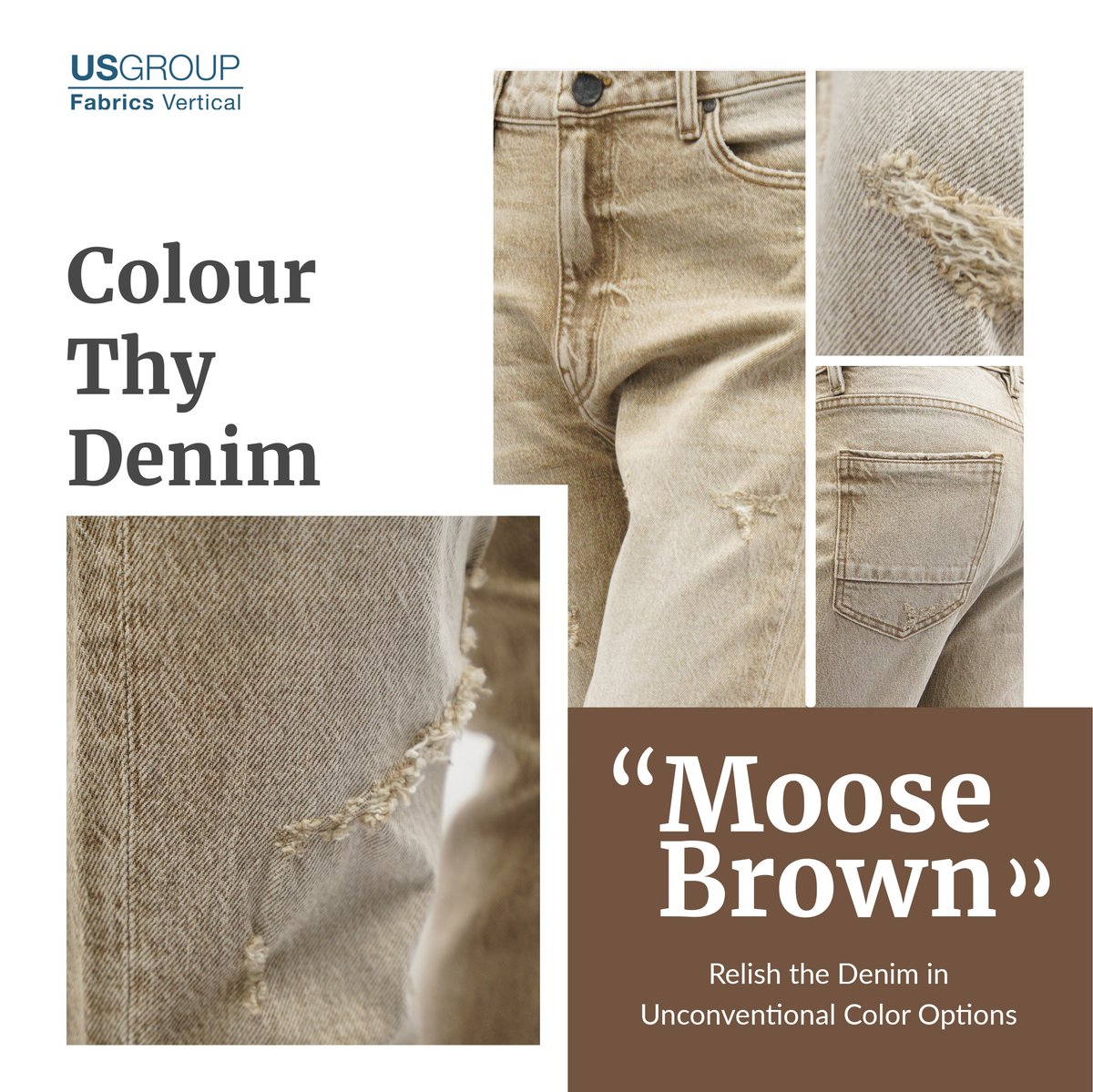 usapparelandtex's tweet photo. The vibrant color fabrics in the collection, ‘Color Thy Denim’ will perk up your mood. Our brown-colored-denim-fabric “Moose Brown” is bringing about THE LOOK, you are digging for this season!
#denim #colordenim #colorrange #optimism #fashion #change #genz #moosebrown https://t.co/j7lT0FqJ1B