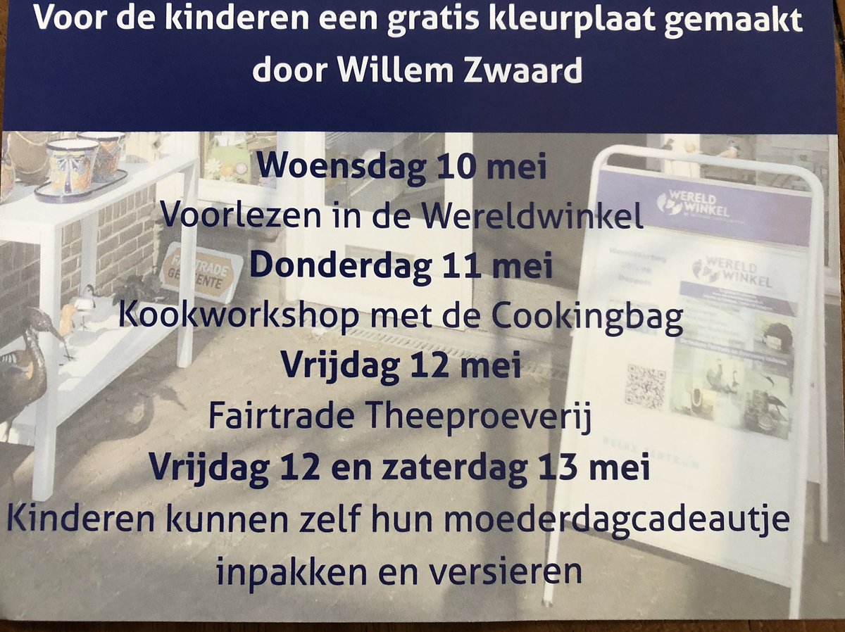 CorryZijl's tweet photo. Dat was een mooi feestje zaterdag maar wij gaan nog even door met het feestprogramma.
Even aanmelden op info@wereldwinkel-Abcoude.nl
Welkom https://t.co/Pum1XYkmAk