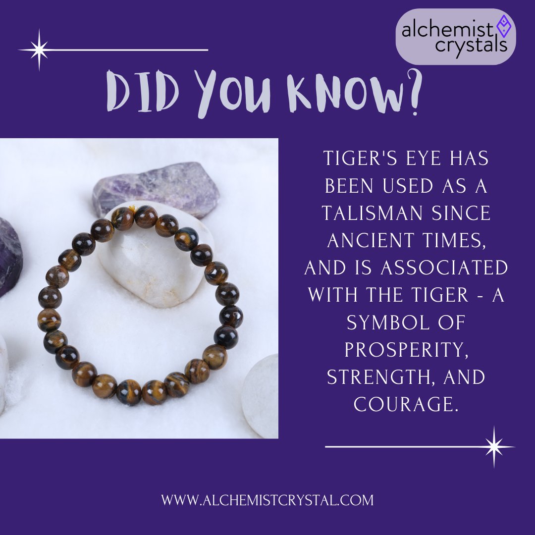 alchemstcrystal's tweet photo. Did you know that Tiger's Eye👁️ has been a talisman of prosperity and protection🪬 since ancient times? Channel your inner strength with our Tiger's Eye bracelets.

Shop Now and Elevate Your Style While Enhancing Your Well-being 🌟

🌐https://t.co/r8df6lUNT5

#TigersEyeJewelry https://t.co/U2mab1KFok