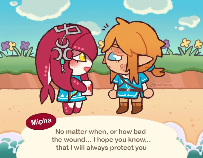 reposting a bunch of #botw x acnh fanart ive made  i cant believe TOTK is dropping this week...