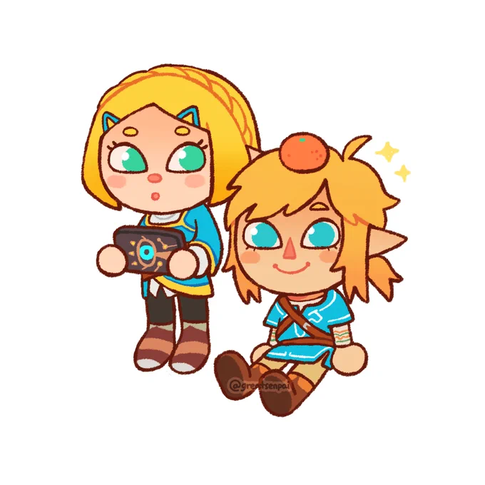 reposting a bunch of #botw x acnh fanart ive made  i cant believe TOTK is dropping this week...