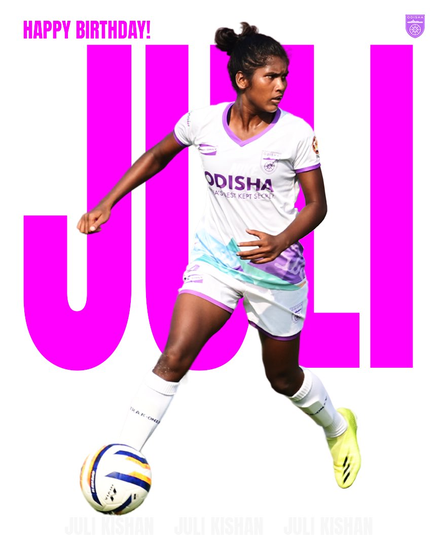 OdishaFCW's tweet photo. Happiest birthday wishes to our tough-as-nails Odia jhia, Juli, as she grows another year stronger! 🥳🎂💜🖤
#OdishaFCWomen #OdishaFC #JuliKishan #AmaTeaAmaGame https://t.co/8dMC4tr1ES