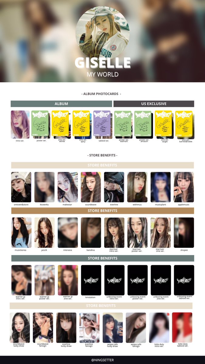 Aespa MY WORLD 3rd Mini Album Templates ↳ 6/36 found —karina