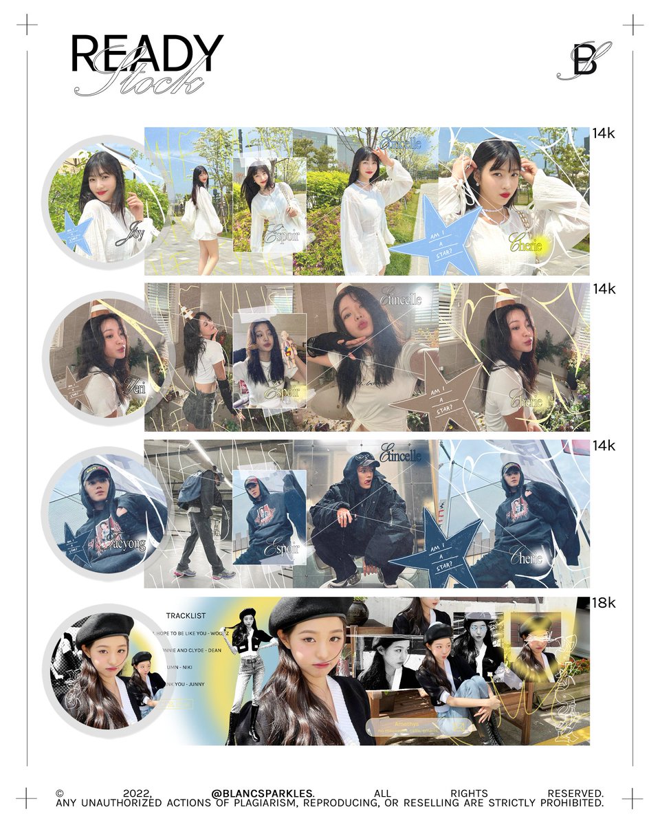 A retweet please? Thank you!

Hi! Aku masih ada ready stock di bawah ini (Joy, Yeri, Taeyong, Wonyoung). Harga tertera di dalam pict atau boleh tekan ALT. Yang mau silahkan DM aku dari sekarang yaa! <3 (no recolor)

#zonauang #zonaba