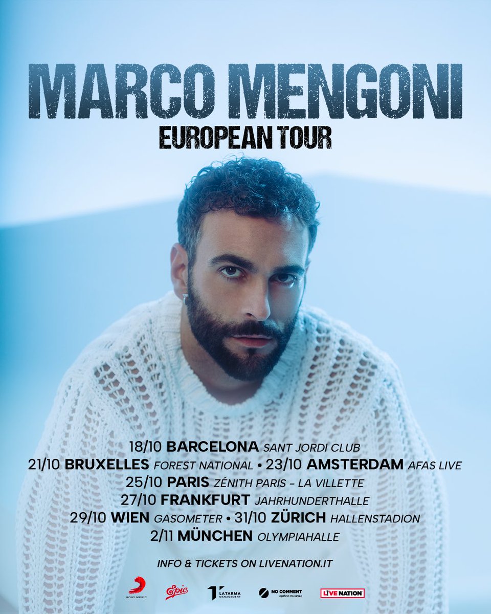 mengonimarco's tweet photo. European Tour 

Here we go again!!! 
CAN'T WAIT ❤️🚀

Local presales: May 10th, 10 AM (local time) 
General sale: May 12th, 10 AM (local time)

More info on https://t.co/kTJ57W53Vq https://t.co/16bZikBcce