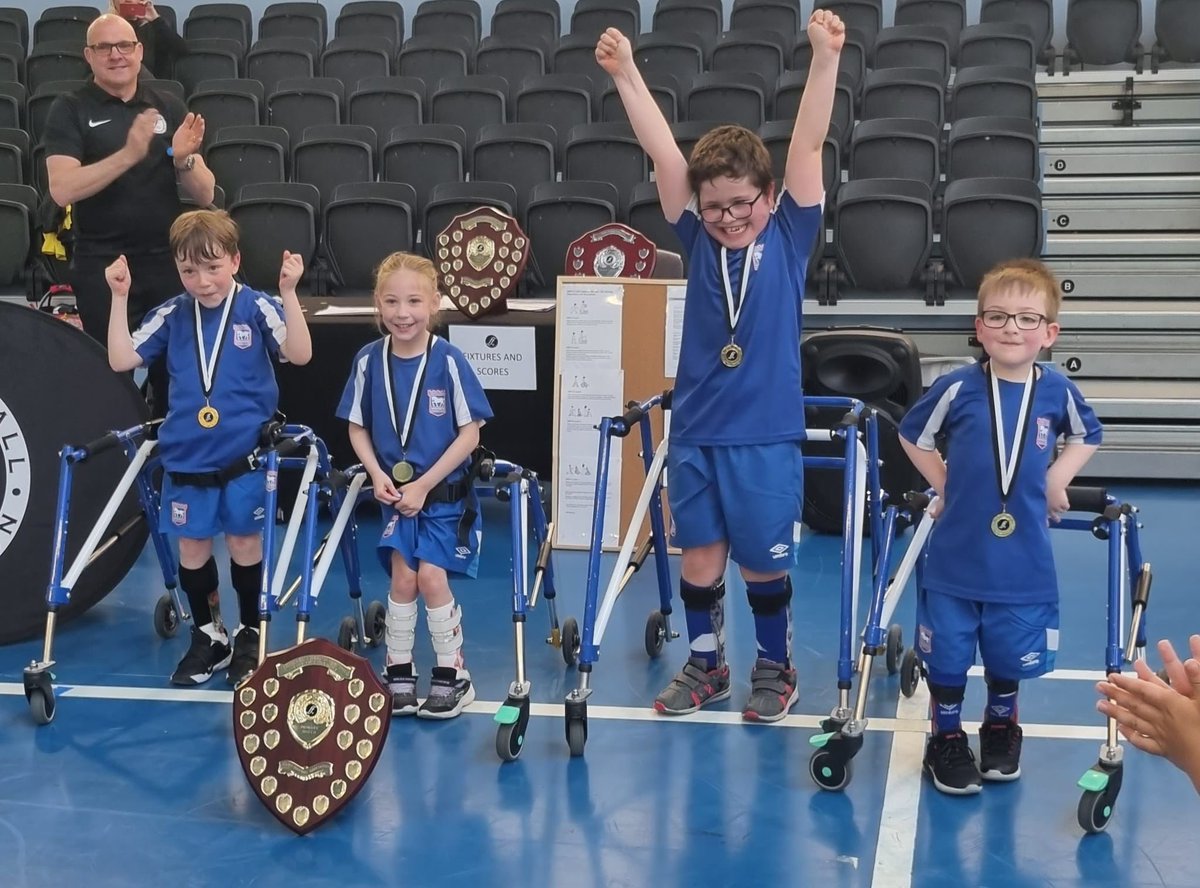 ITFCFoundation's tweet photo. 🏆 Congratulations to all of our Frame Footballers who took part in the Frame Football National Shield yesterday.

The Foundation’s A Team won the 5-8 Shield, whilst Jay, one of our players, won the 9-12 Shield as well.

An incredible achievement, guys 👏

#itfc https://t.co/D2mP1muxMt