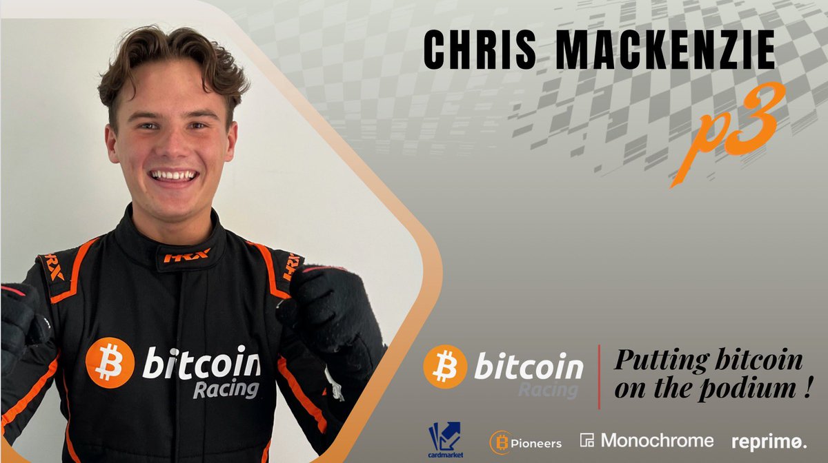 1/ Congratulations to <a href="/MackenzieBTC/">Chris Mackenzie Racing</a>, driver of car 21, for achieving his first podium in his racing career! It's even more impressive that this milestone was accomplished while his team was operating on a #Bitcoin standard. 🧵