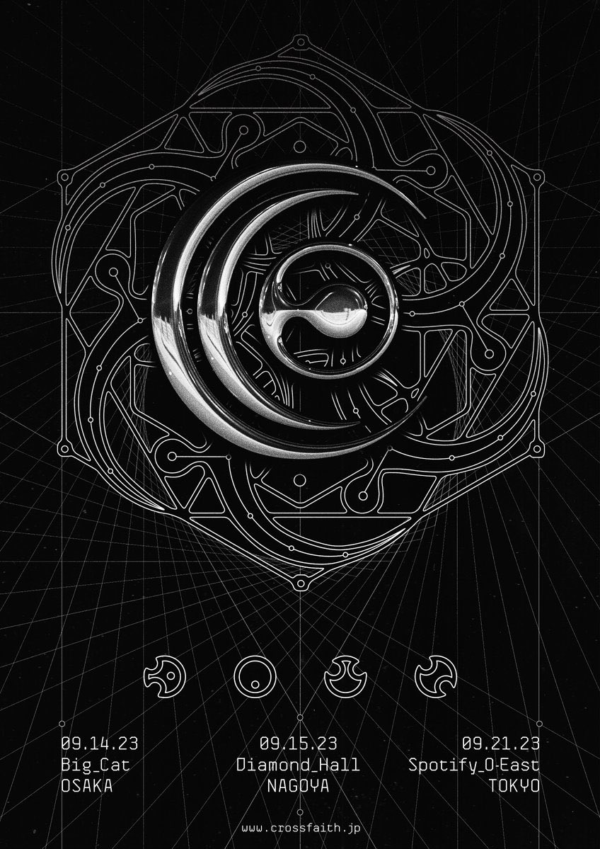 CrossfaithJapan's tweet photo. Crossfaith Japan Tour 2023 - DAWN - 
プレイガイド一般販売決定！

9.14 - 大阪 BIG CAT
9.15 - 名古屋 DIAMOND HALL
9.21 - 渋谷 Spotify O-EAST 

チケット一般販売を5月13日(土) 10時〜チケットぴあにて行います。

詳しくは▷https://t.co/vFxBGjQY5v https://t.co/GbBwASyqOY