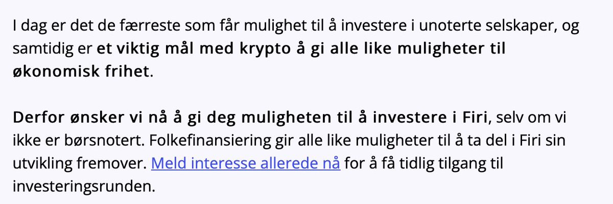 Ahh lite som slår et demokratisk folkefinansieringsprospekt i innboksen på en måndag #HentNårDuKanIkkeNårDuMå