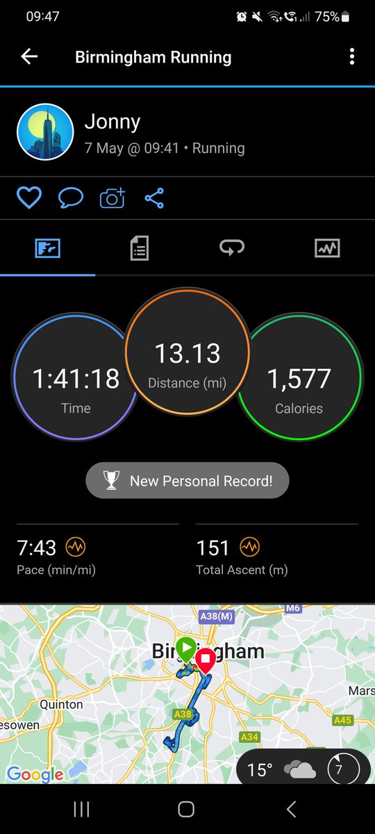 JonnyFrost84's tweet photo. Good day for a run yesterday. See you next year @Great_Run. #MedalMonday #GreatBirminghamRun https://t.co/adW7S2qL0g