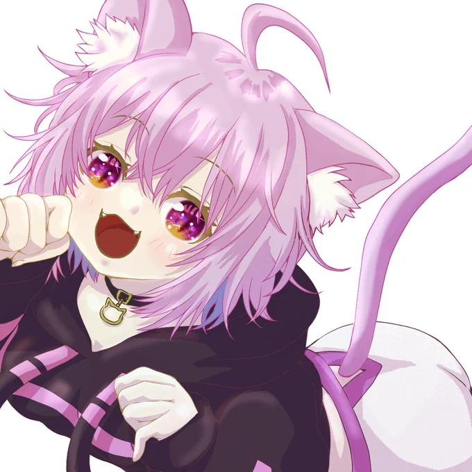 おかゆんをお絵描きしました #絵かゆ #猫又おかゆ #ホロライブ好きと繋がりたい