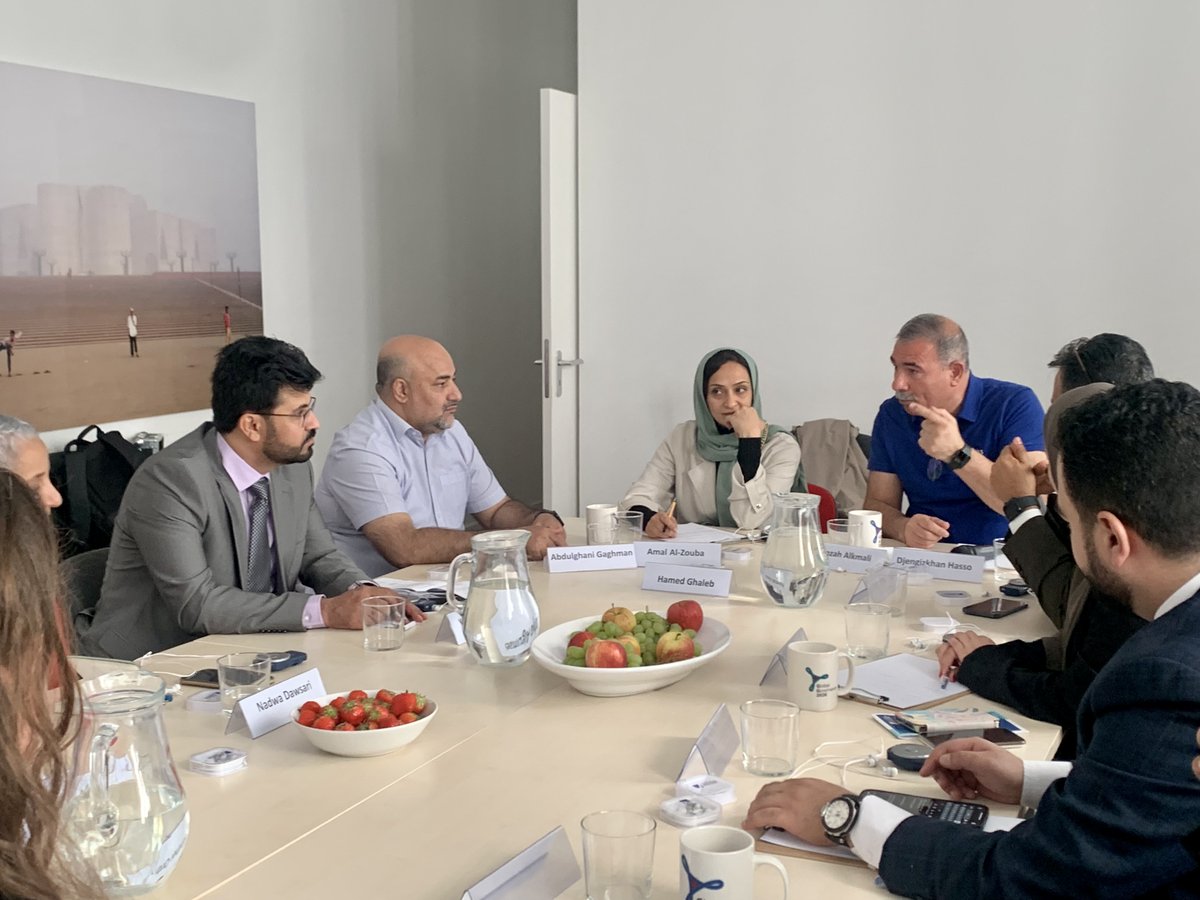 GPPi's tweet photo. Today, we were honored to host a @KASonline delegation of Yemeni civil actors at GPPi HQ!

GPPi's @SophieEbbecke kicked off the dialogue, which focused on current developments in #Yemen &amp; ways to strengthen 🇾🇪-🇩🇪 cooperation.

🙏 to all – we enjoyed learning with &amp; from you! https://t.co/kaZTHv8VQL