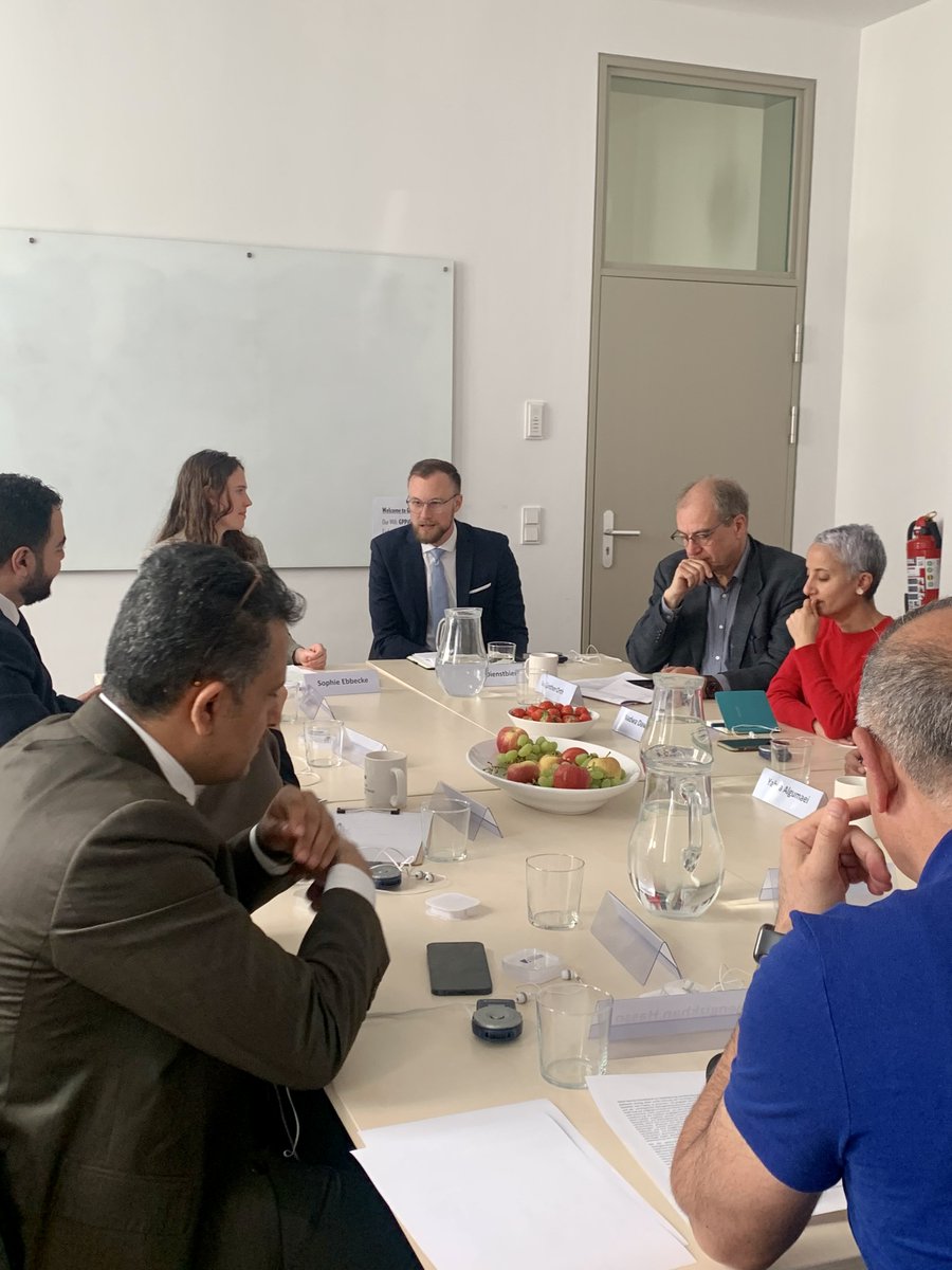 GPPi's tweet photo. Today, we were honored to host a @KASonline delegation of Yemeni civil actors at GPPi HQ!

GPPi's @SophieEbbecke kicked off the dialogue, which focused on current developments in #Yemen &amp; ways to strengthen 🇾🇪-🇩🇪 cooperation.

🙏 to all – we enjoyed learning with &amp; from you! https://t.co/kaZTHv8VQL