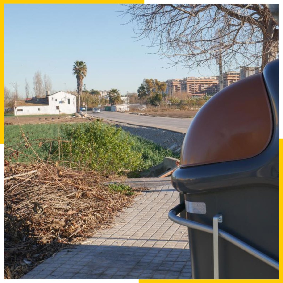 ValenciaNetaVLC's tweet photo. 💬 Si tens restes de menjar i jardineria, separa-les correctament i tira-les al contenidor marró o d'orgànica. ♻ Així es convertiran en un nou recurs.
#SetmanaInternacionalDelCompost https://t.co/pTIwW8pfDA