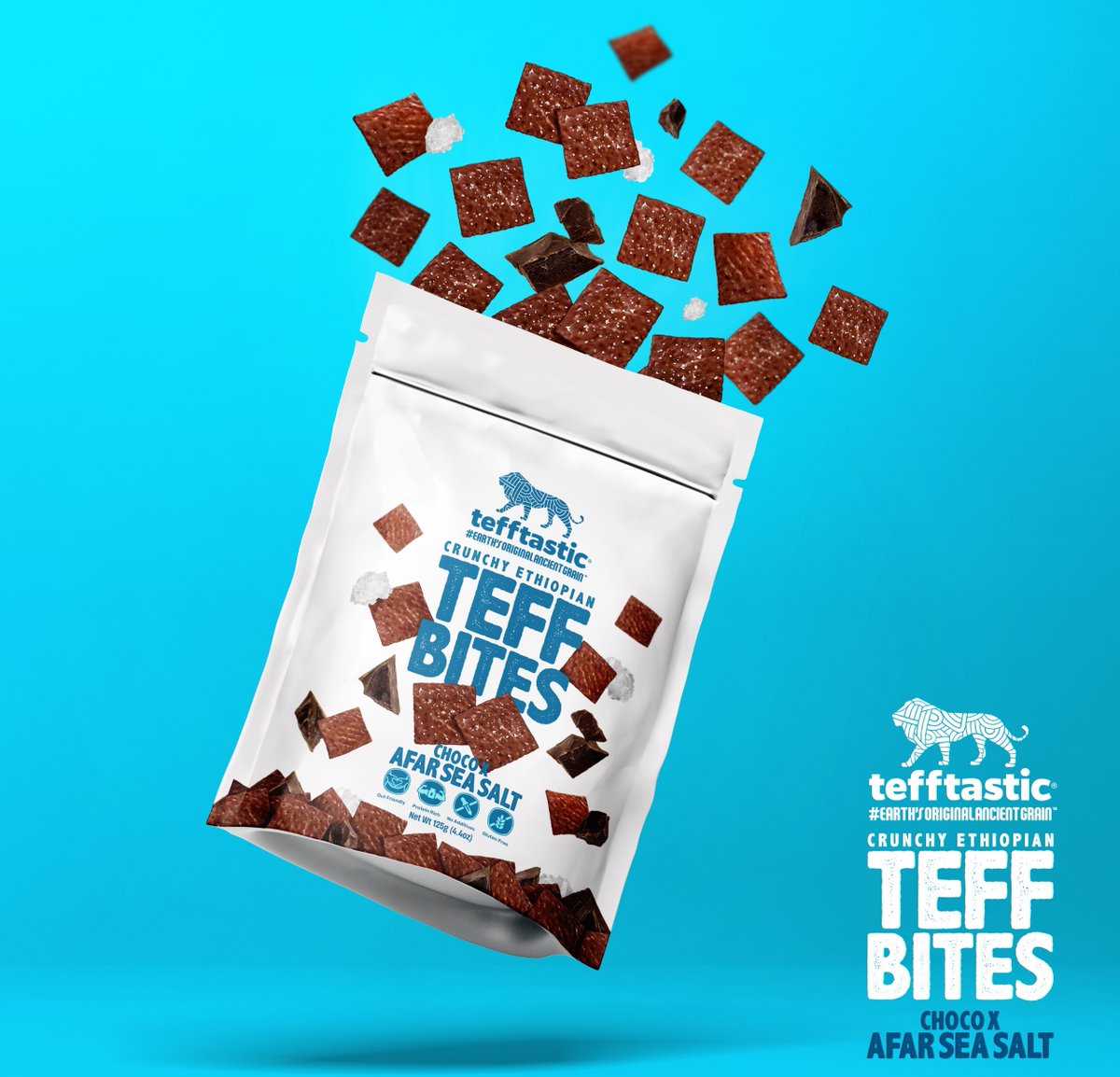 Crunchy Teff  x  Dark Chocolate x a hint of Afar Sea Salt .  Our Tefftastic Choco x Afar Sea Salt snacks elevate chocolate-covered snacks to a new level. Feel Tefftastic ! #Extraordinarily #Ethiopian #EarthsOriginalAncientGrain  tefftasticeats.com/en-et/collecti…