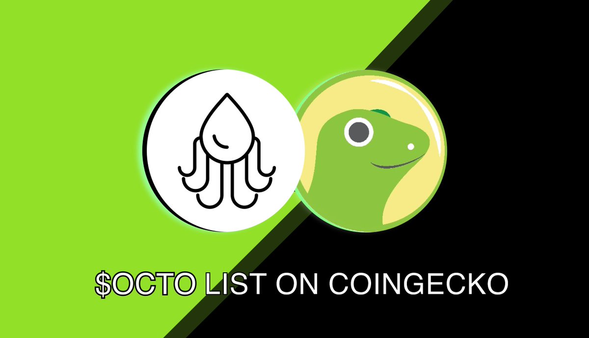 We are listing on <a href="/coingecko/">CoinGecko</a> 🐙🐙🐙
👇
coingecko.com/en/coins/octo

#LSDFi #LSDsummer