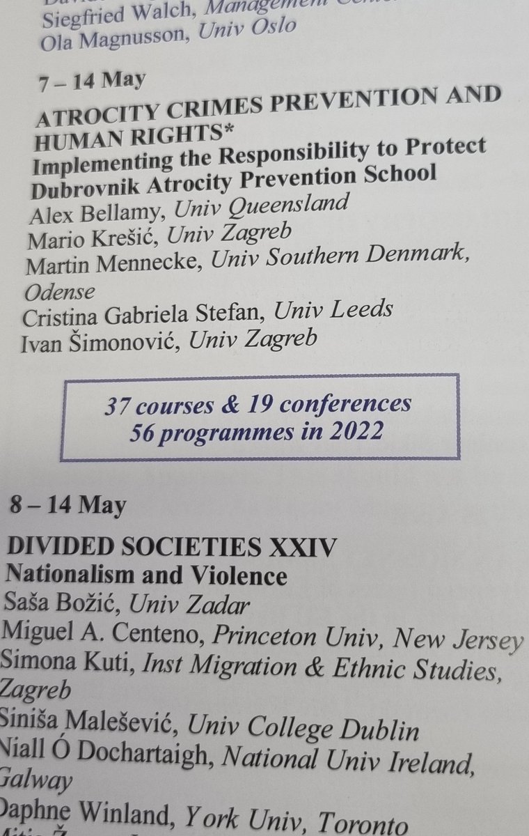 Very excited that time of the year arrived for us all to gather @IUCDubrovnik again for #AtrocityPrevention & #HumanRights Summer School #DAPS2023, w intl group of students from 15 countries & stellar line of practitioners/academics/diplomats experts discussing #R2P & Atroc.Prev.