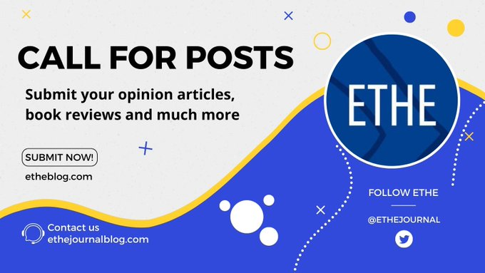 lindacq's tweet photo. Help us enrich the discourse!!, participate in the @ETHEjournal Blog!! #callforposts https://t.co/woBR4NVtNN